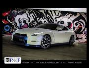 Coupe wrapped with Matte Blue White Pearlescent KPMF Wrap Vinyl