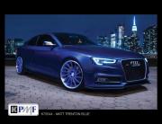 Audi wrapped with KPMF Matte Trenton Blue wrap vinyl