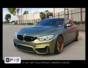 BMW wrapped with KPMF Matte Gold Starlight Laminate vinyl
