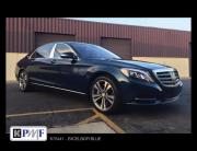 Mercedes wrapped with KPMF Gloss Excelsior Blue wrap vinyl