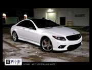 Coupe wrapped with KPMF Matte Crystaline White wrap vinyl