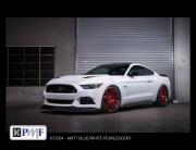 Ford Mustang wrapped with Matte Blue White Pearlescent KPMF Wrap Vinyl