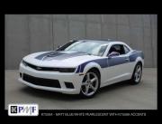 Chevy Camaro wrapped with Matte Blue White Pearlescent KPMF Wrap Vinyl