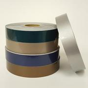 A stack of metallic vinyl stripes