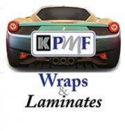 Ferrari wrapped in Iridescent Wrap Vinyl with KPMF Logo over top