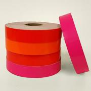 A stack of assorted fluorescent vinyl stripes